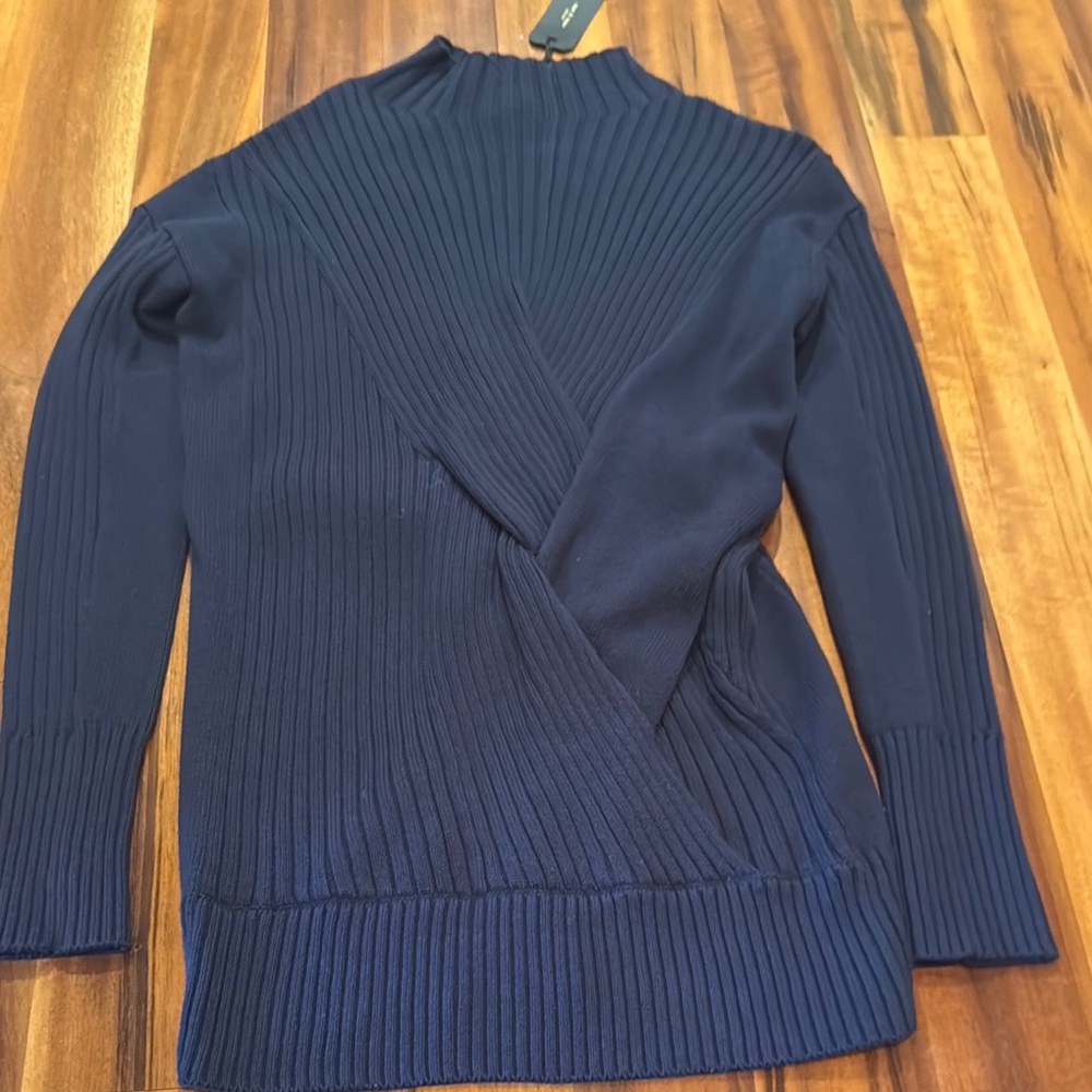 Elegant Navy Blue Women's Sweater